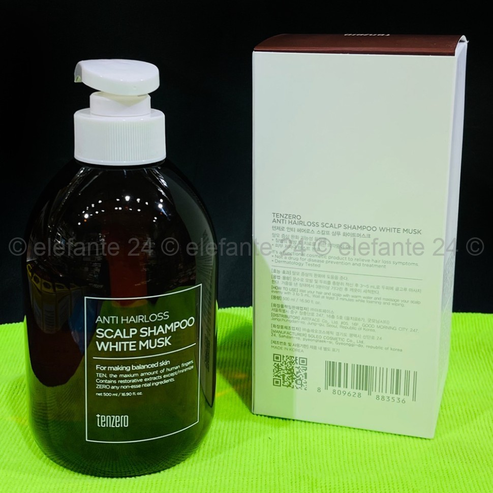 Шампунь Tenzero Anti Hair loss Scalp Shampoo White Musk 500ml (13)