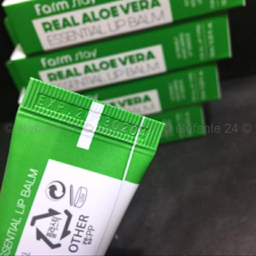 Бальзам FarmStay Real Aloe Vera Essential Lip Balm, 10 мл (78)