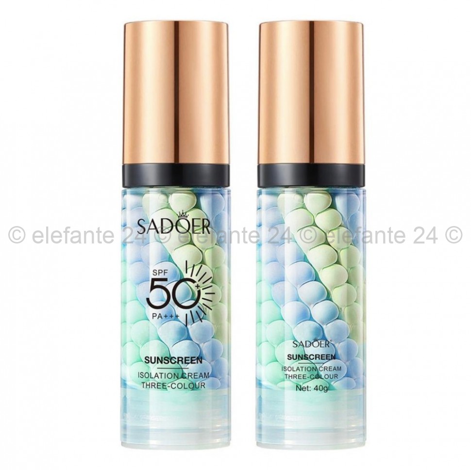Трёхцветная выравнивающая основа Sadoer Sunscreen SPF50+ 40g (106)