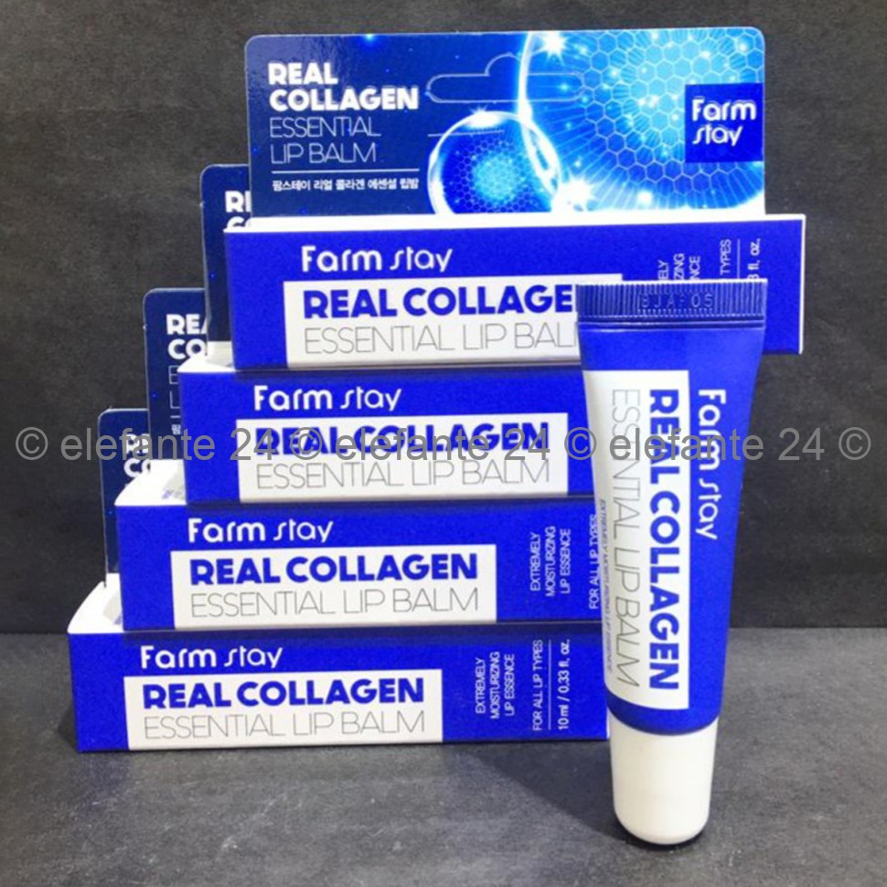Бальзам FarmStay Real Collagen Essential Lip Balm, 10 мл (78)