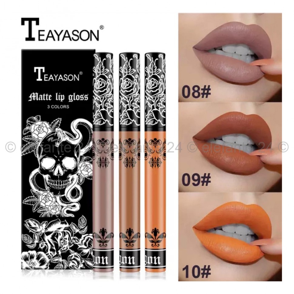 Набор блесков для губ Teayason Matte Lip Gloss 3 Colors Set (106)