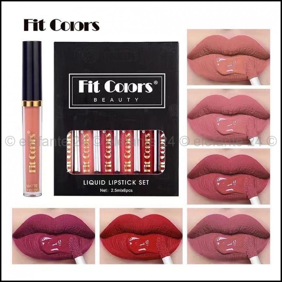 Набор блесков для губ Fit Colors Beauty Liquid Lipstick Set