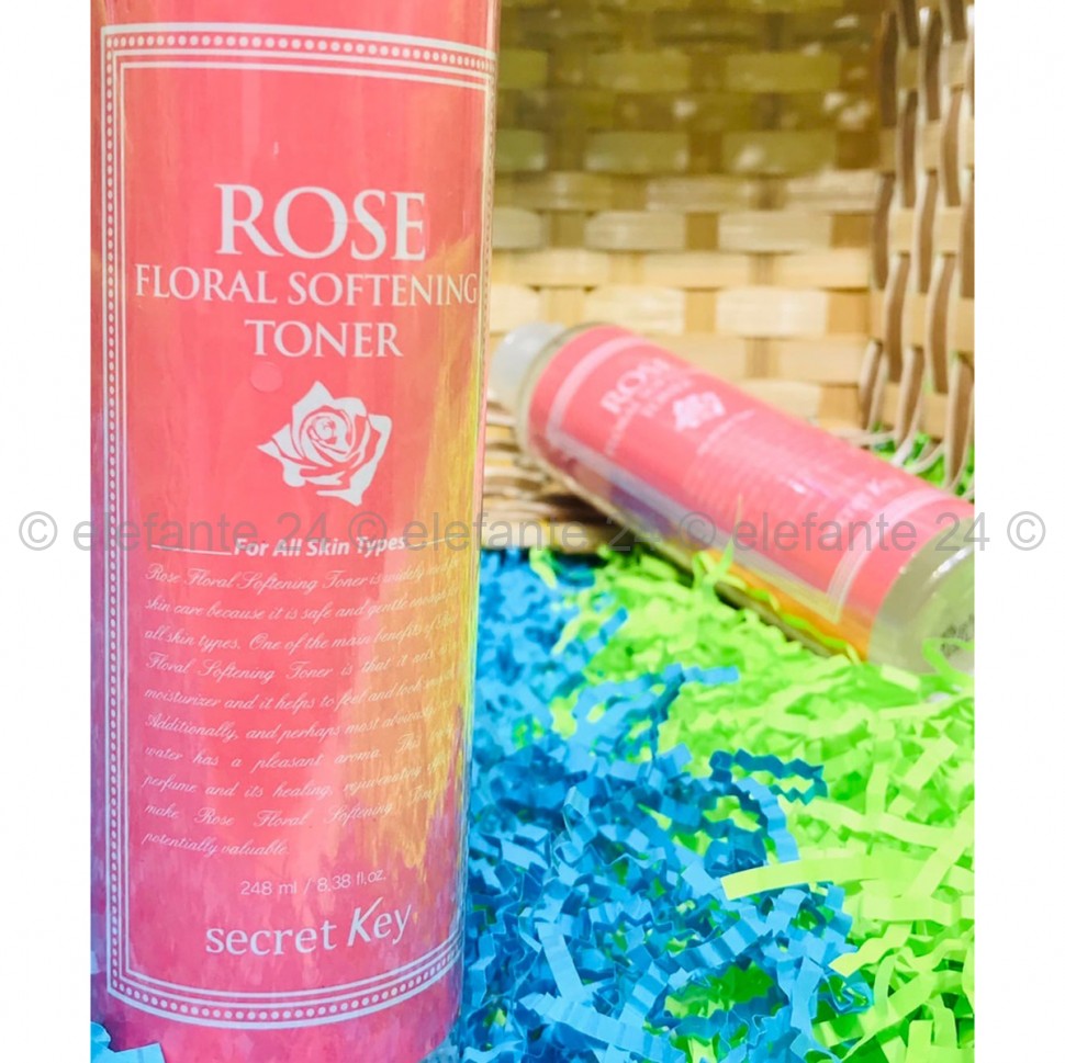 Увлажняющий тонер с экстрактом дамасской розы Secret Key Rose Floral Softening Toner 248ml (51)
