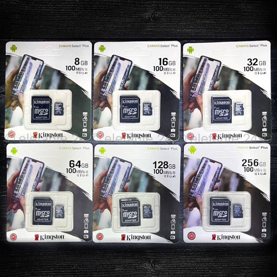 Карта памяти с адаптером MicroSD Kingston Canvas Select Plus (96)