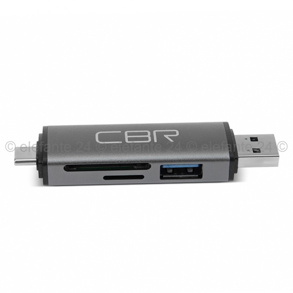 Картридер CBR Gear USBType-C/USB 3.0 Grey (UM)