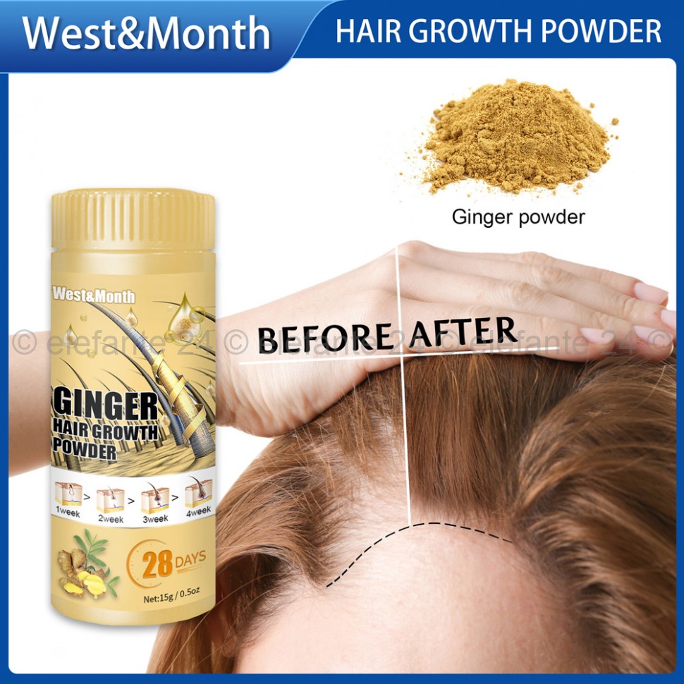 Имбирная пудра для восстановления волос West & Month Ginger Hair Growth Powder 15g (106)