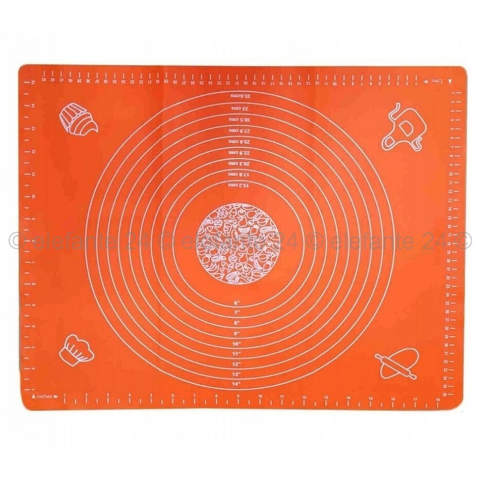 Коврик силиконовый 70*70 см KP-613 Orange