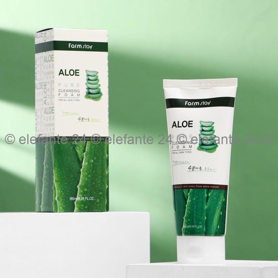 Пенка для умывания FarmStay Aloe Pure Cleansing Foam, 180 мл (125)