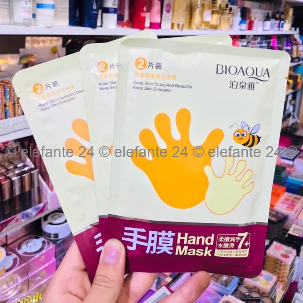 Маска-перчатки с мёдом для рук Bioaqua Honey Hand Mask (125)