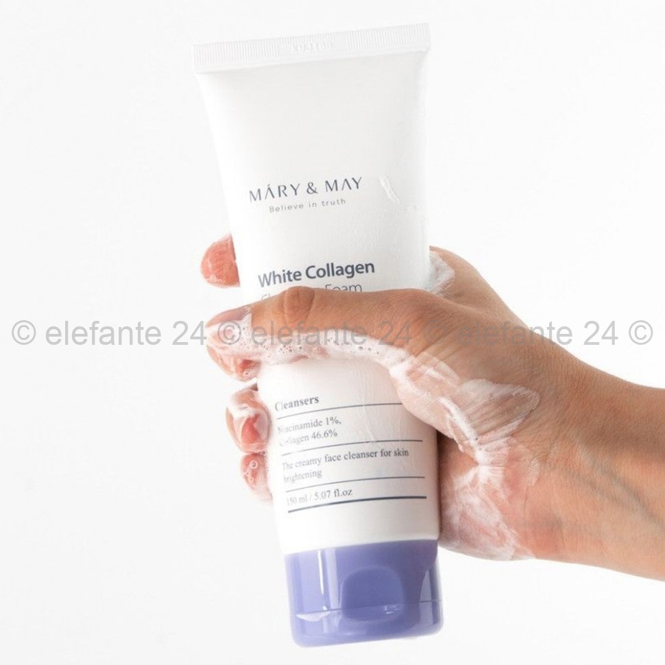 Пенка для умывания MARY&MAY White Collagen Cleansing Foam 150ml (51)