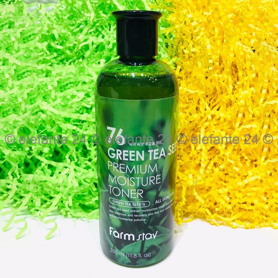Тонер FarmStay Green Tea Seed Premium Moisture Toner, 350 мл (78)