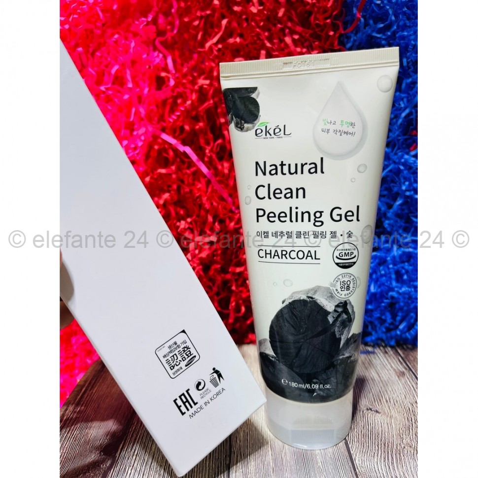 Пилинг-скатка с углём Ekel Natural Clean Peeling Gel Charcoal 180ml (125)