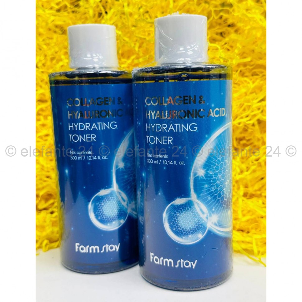 Увлажняющий тонер для лица FarmStay Collagen & Hyaluronic Acid Hydrating Toner 300ml (13)