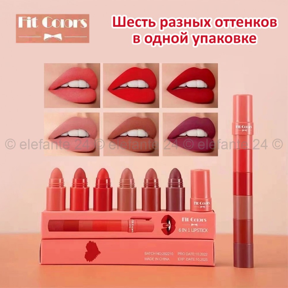 Помада для губ Fit Colors 6in1 Lipstick (106)