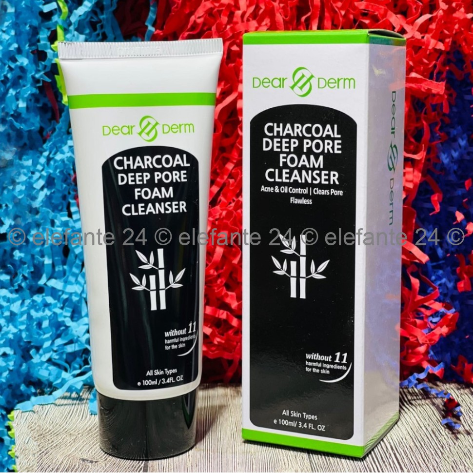 Пенка для умывания Dear Derm Charcoal Deep Pore Foam Cleanser 100ml (125)