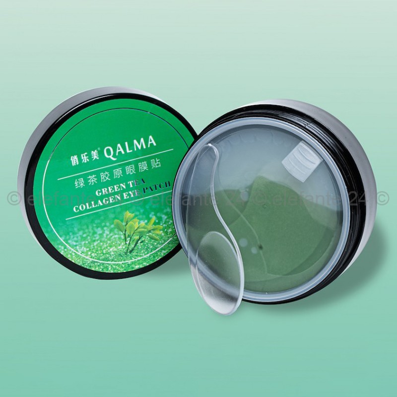 Гидрогелевые патчи QALMA Green Tea Collagen Eye Patch (КО)