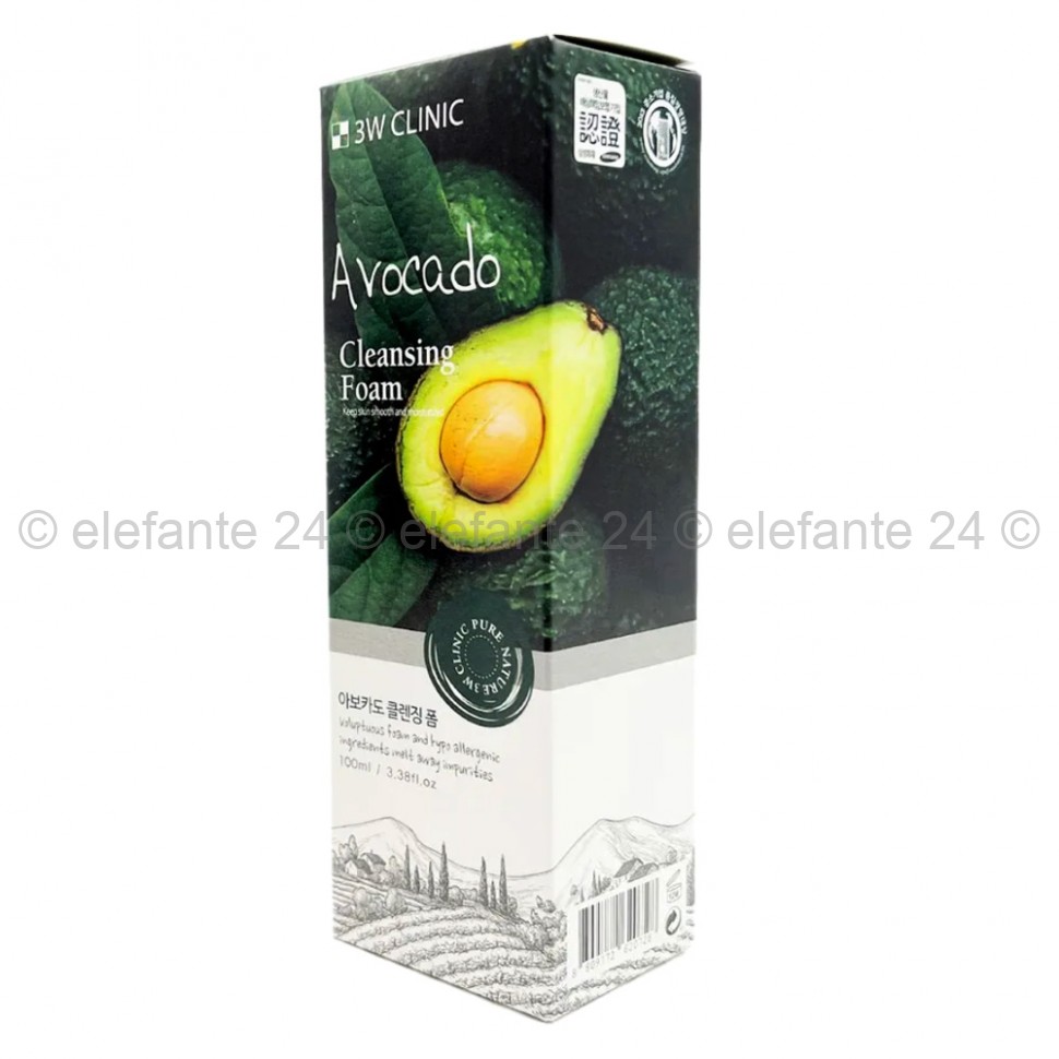 Пенка для умывания 3W Clinic Avocado Cleansing Foam 100ml (51)