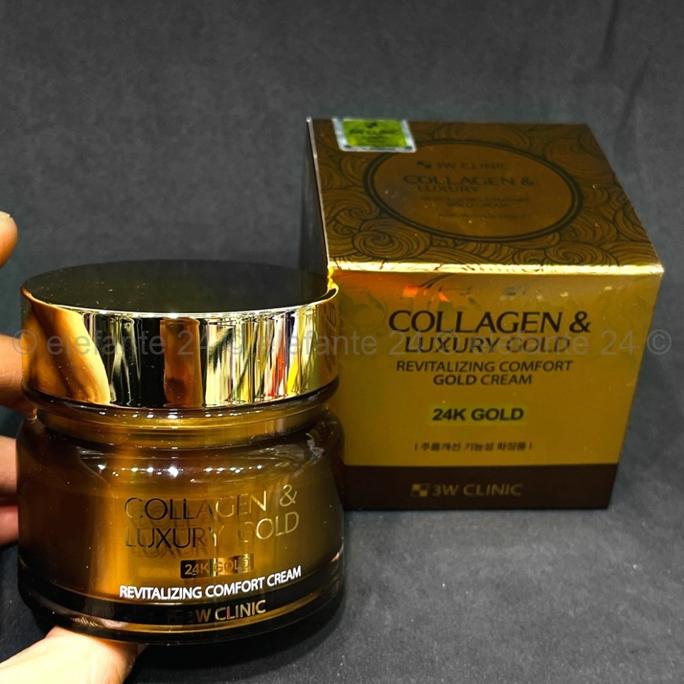 Крем для лица с золотом и коллагеном 3W Clinic Collagen Luxury Gold Cream 100g (125)