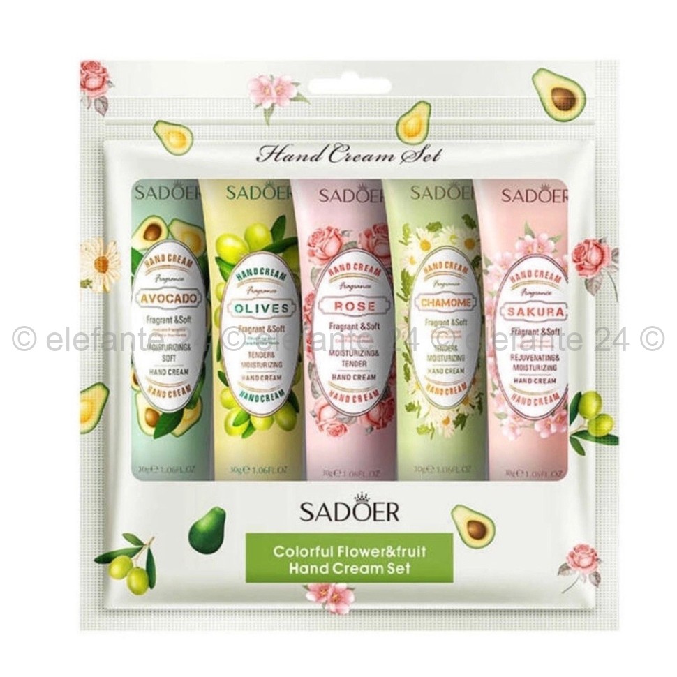 Набор кремов для рук Sadoer Colorful Flower and Fruit Hand Cream Set