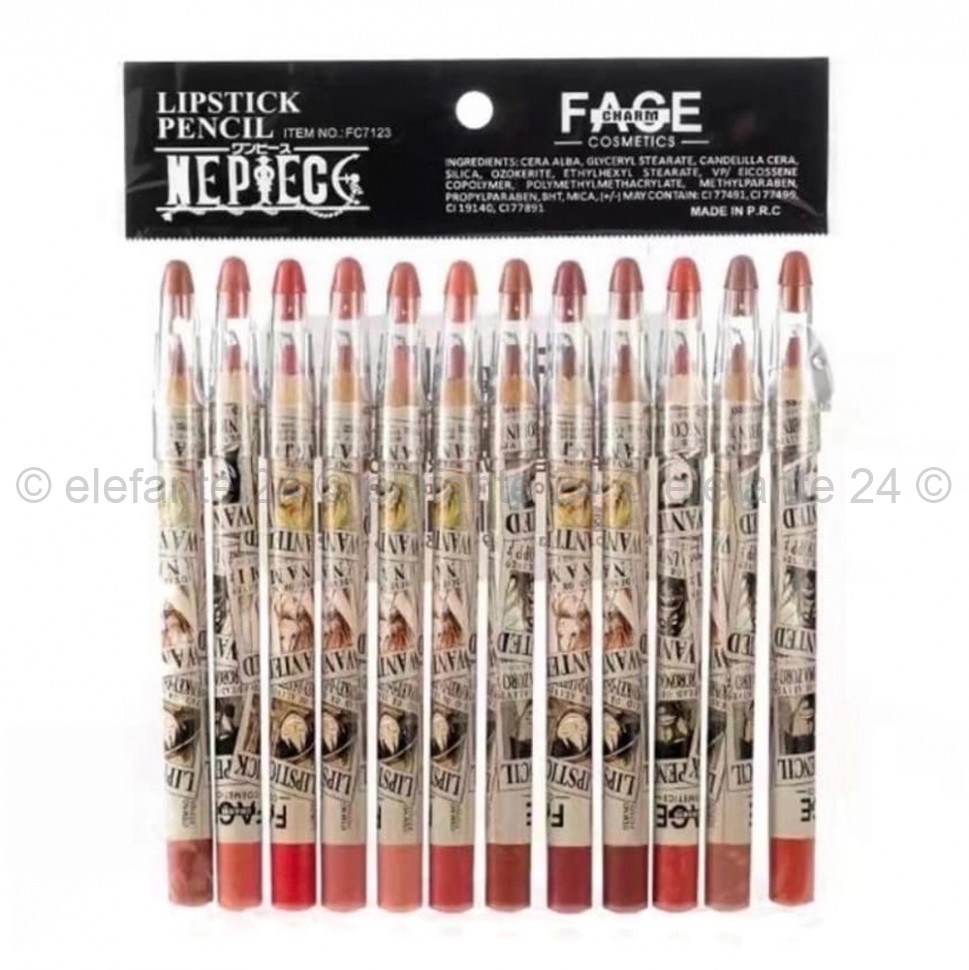 Набор карандашей для губ Face Charm Nepec Lipstick 12pcs (106)