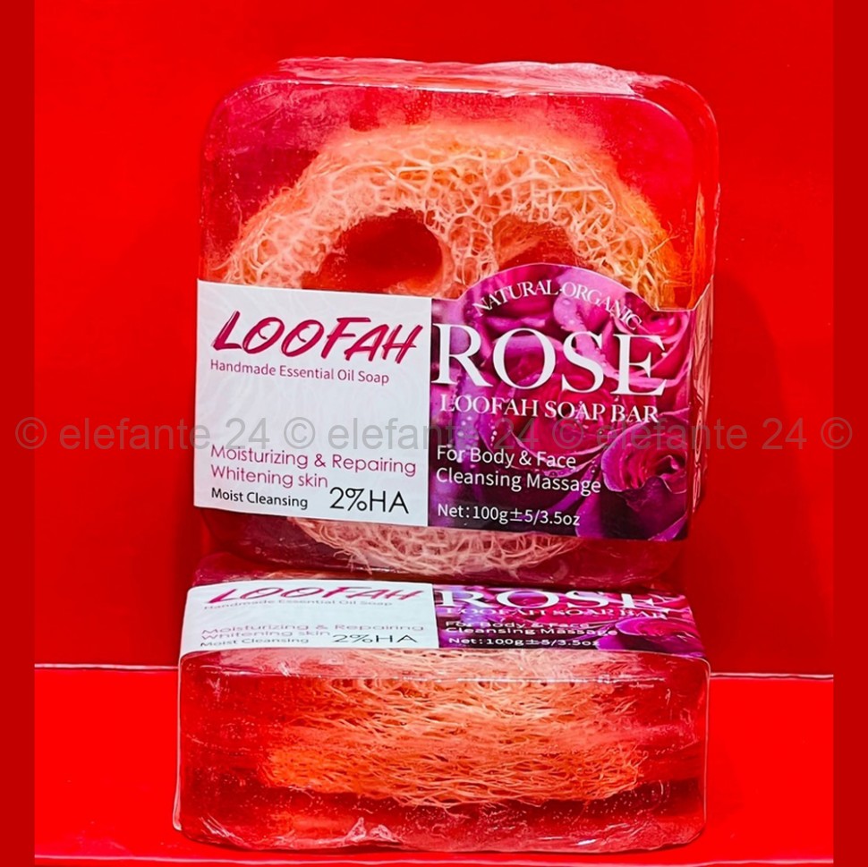 Мыло с эффектом пилинга LOOFAN Rose Soap 100g (125)