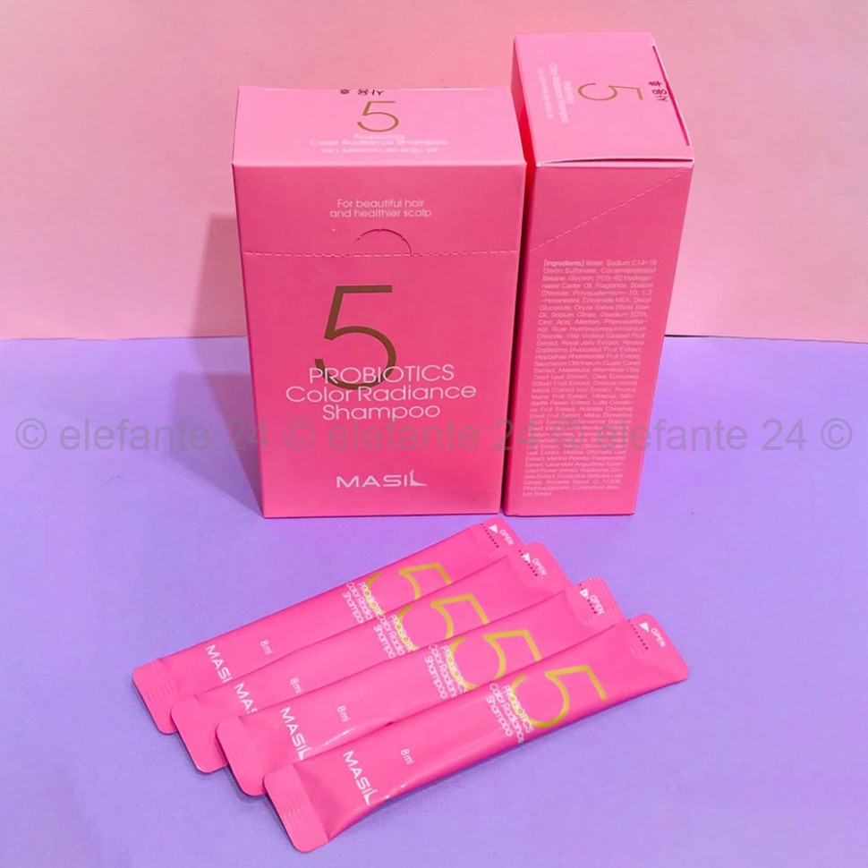 Шампунь для окрашенных волос Masil 5 Probiotics Color Radiance Shampoo 20х8ml (51)