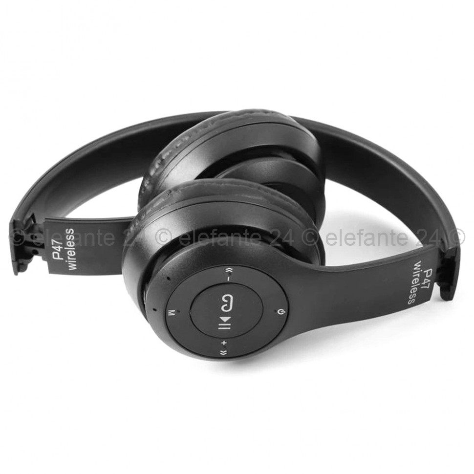 Беспроводные наушники P47 Wireless Headphones Black (15)