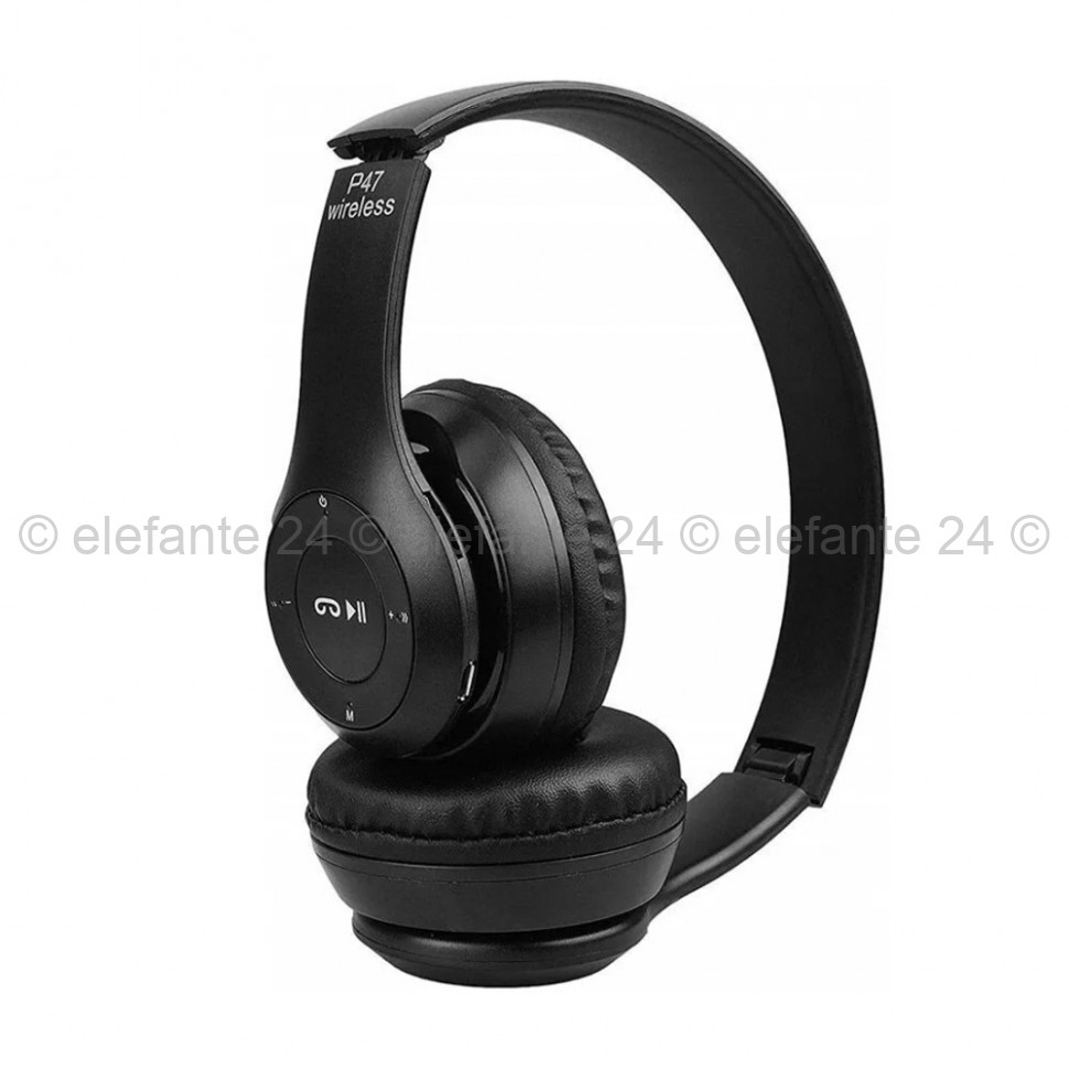 Беспроводные наушники P47 Wireless Headphones Black (15)