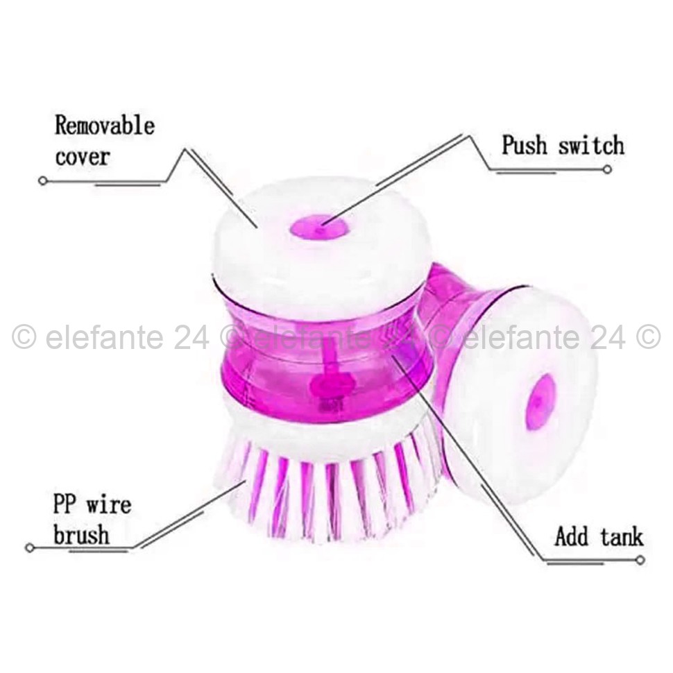 Щетка с дозатором для мытья посуды 2202-10 Pink (BJ)