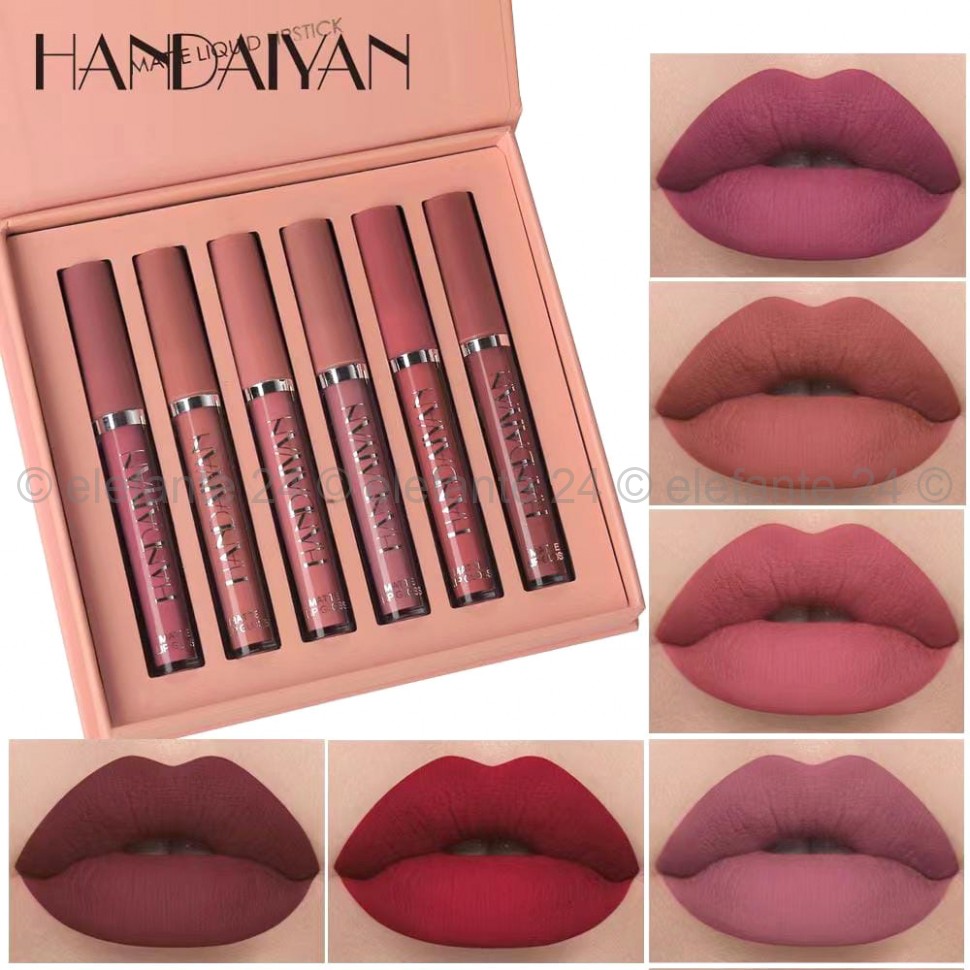 Набор блесков для губ Handaian Matte Liquid Lipstick 42832