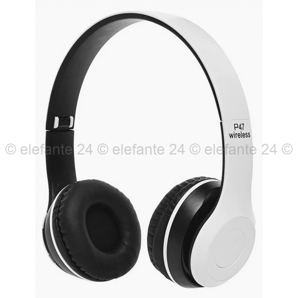 Беспроводные наушники P47 Wireless Headphones White (15)