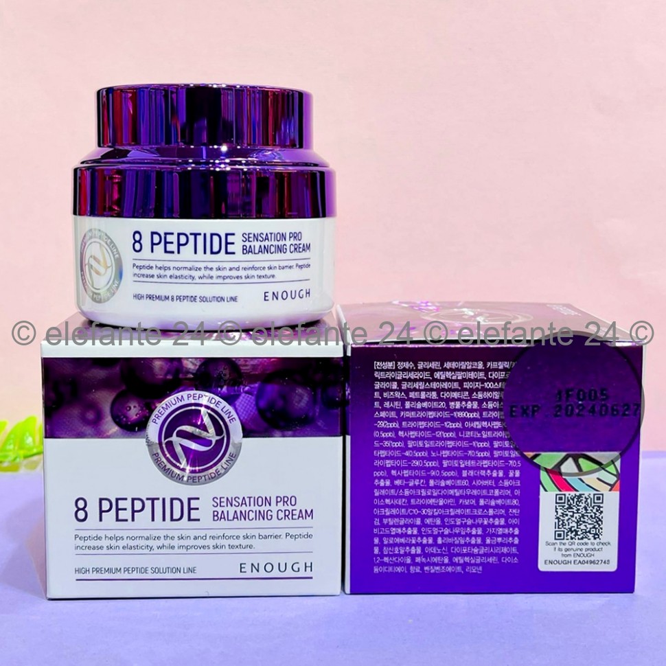 Антивозрастной крем с пептидами Enough 8 Peptide Sensation Pro Balancing Cream, 50 мл (78)