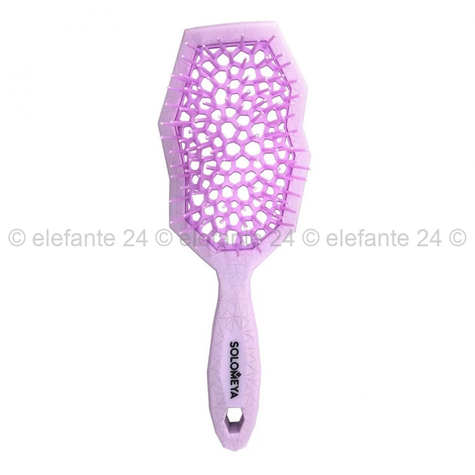 Массажная био-расческа для волос Solomeya Wide Teeth Air Cushion Brush Lilac (51)