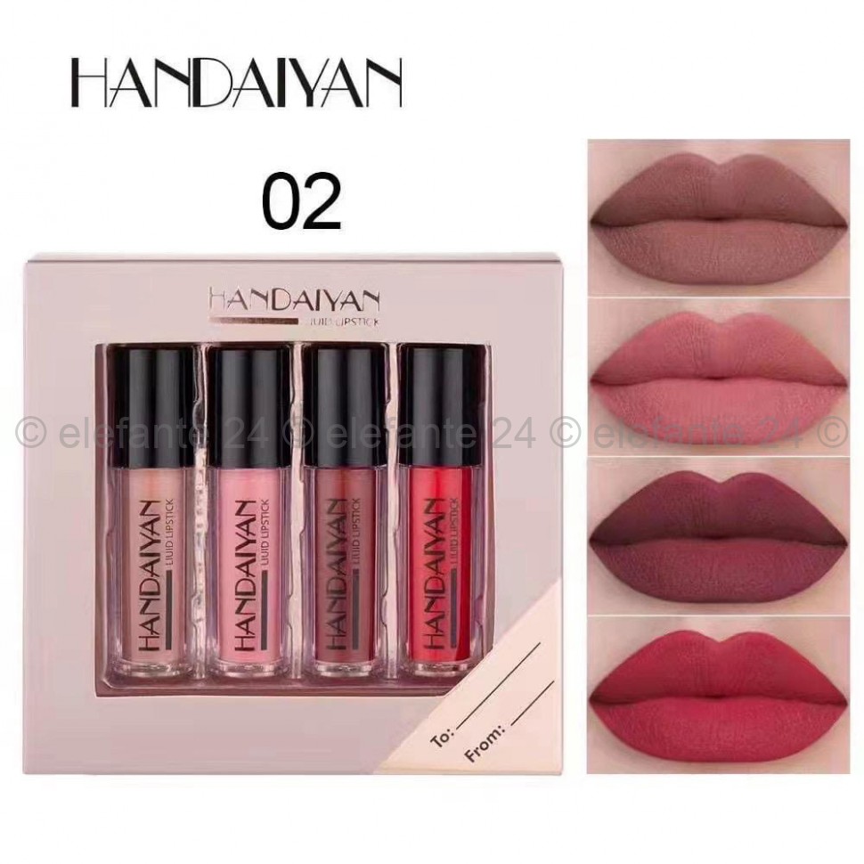 Набор блесков для губ Handaian Liquid Lipstick Set 02