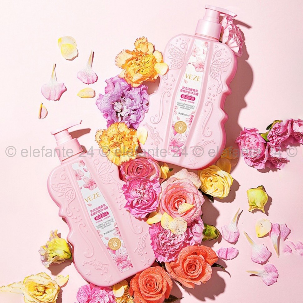 Гель для душа VEZE Sakura Elegant Fragrance Radiance 500ml