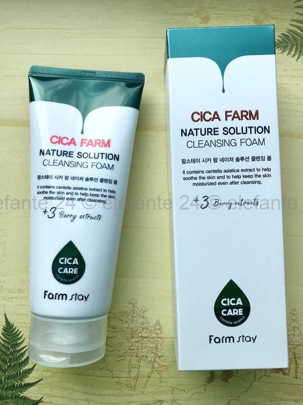 Пенка для умывания FarmStay Cica Farm Nature Solution Cleansing Foam, 180 мл (51)