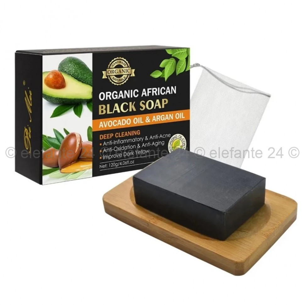 Мыло для лица Pei Mei Organic African Black Soap Avocado Oil & Argan Oil 120g (106)