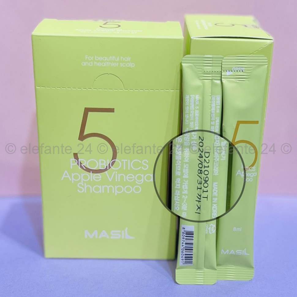 Шампунь с яблочным уксусом MASIL 5 Probiotics Apple Vinegar Shampoo (78)