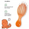 Массажная био-расческа для волос Solomeya Detangling Octopus Brush Hair Mini Orange (51)