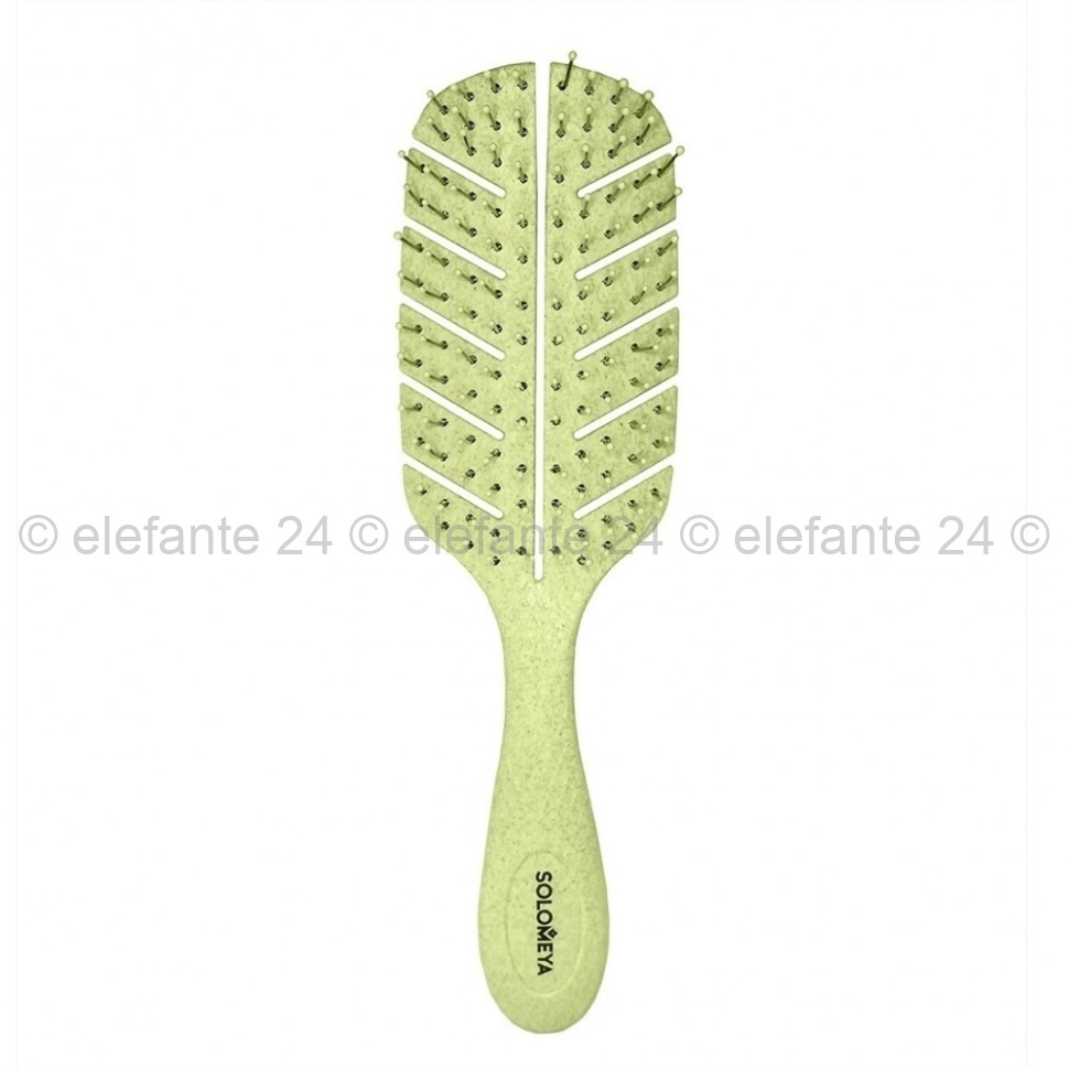 Массажная био-расческа для волос Solomeya Scalp Massage Bio Hair Brush Green (51)