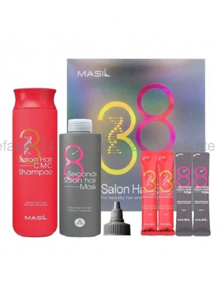 Набор 4в1 для восстановления волос с кератином и коллагеном Masil Salon Hair Set (51)