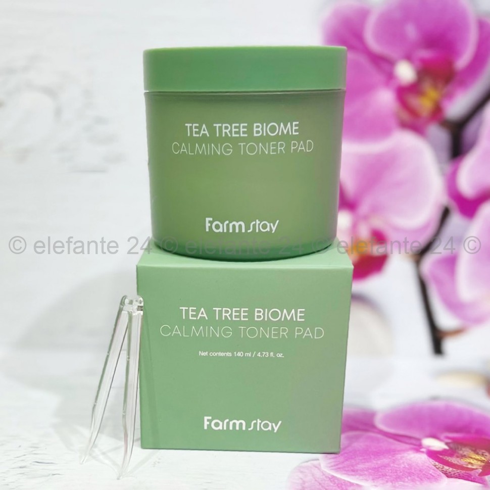 Подушечки-пады с экстрактом чайного дерева FarmStay Tea Tree Biome Calming Toner Pad 70 piece (78)