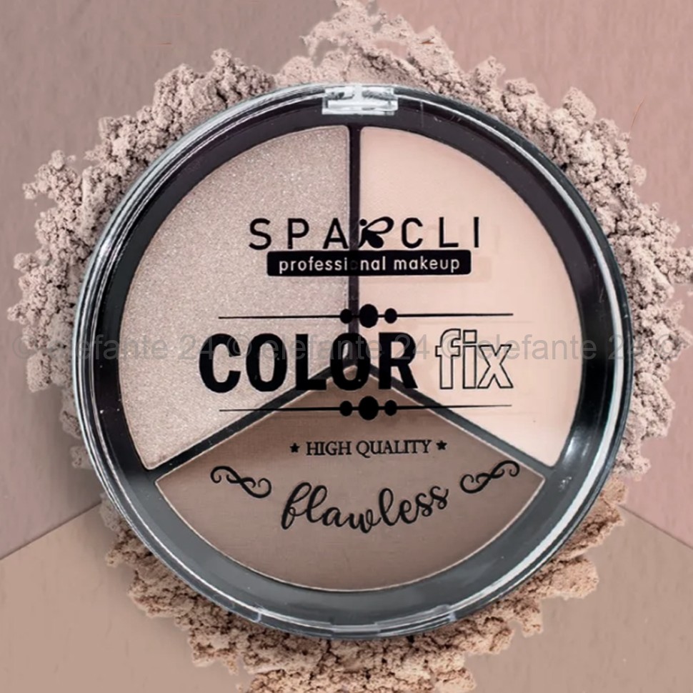 Палетка для контуринга лица SPARCLI Color Fix 3in1