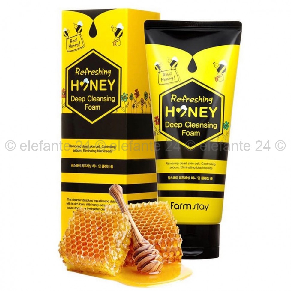 Пенка для умывания FarmStay Refreshing Honey Deep Cleansing Foam 180ml (125)