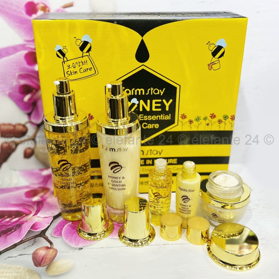 Набор косметики Farmstay Honey & Gold Essential Skin Care 3Set (78)