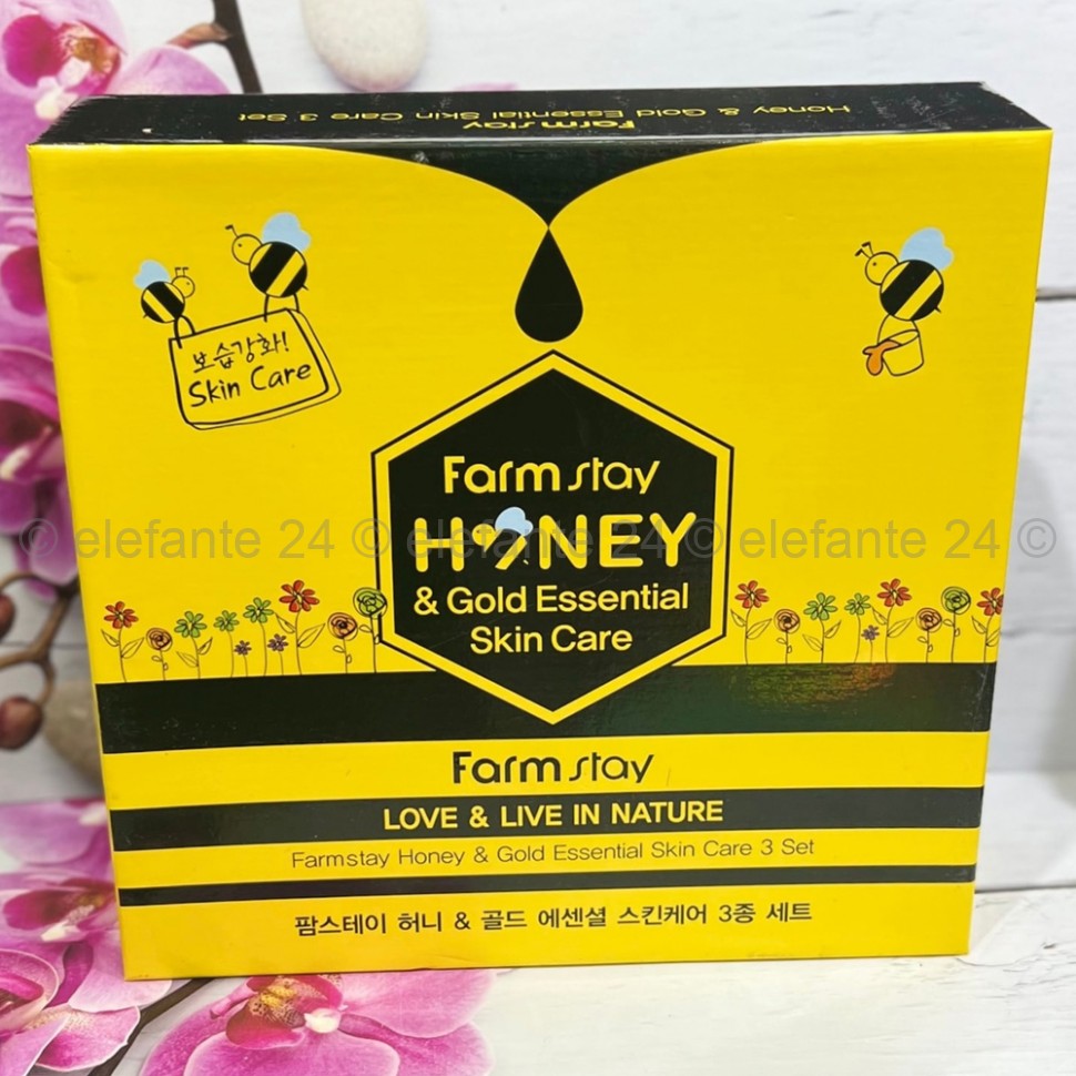 Набор косметики Farmstay Honey & Gold Essential Skin Care 3Set (78)