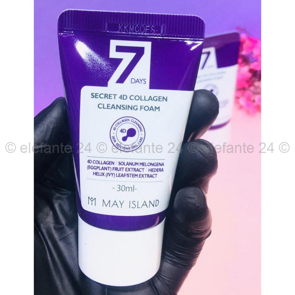 Пенка для умывания May Island 7 Days Secret 4D Collagen Cleansing Foam 30ml (51)