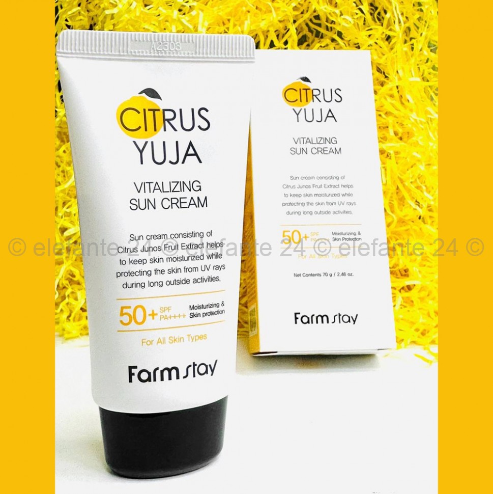 Солнцезащитный крем Farmstay Citrus Yuja Vitalizing Sun Cream 70g (13)